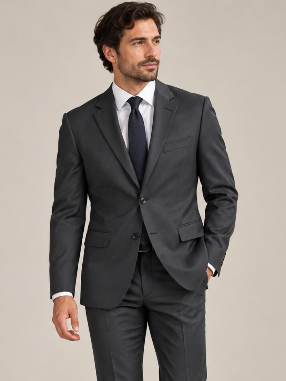 HAGGAR | Dark Charcoal Grey Suit Jacket – Men’s 40TG